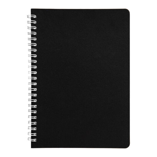 Блокнот на двойной пружине HELIX, черный, белый