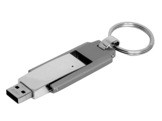 USB 2.0- флешка на 64 Гб в виде массивного брелока, серебристый