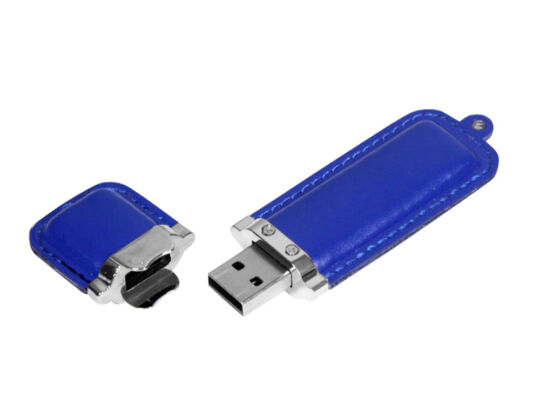 USB 3.0- флешка на 32 Гб классической прямоугольной формы, синий/серебристый